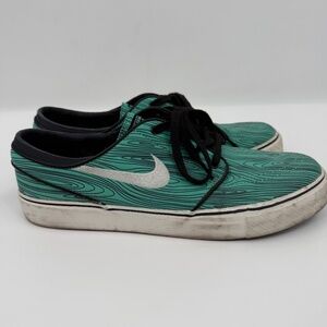Nike SB Zoom Stefan Janoski Premium Quikstrike Men 9 Mint Woodgrain Teal Shoe